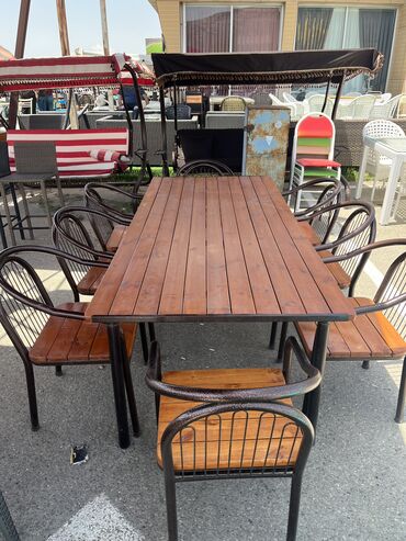 plastik stol stul sederek: Новый, Прямоугольный стол, 8 стульев, Нераскладной, Со стульями, Дерево, Турция