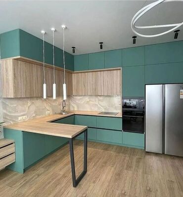 Sifarişlə mətbəx mebeli: Sifarişlə mətbəx dəsti, Özü çəkən petlələr, Mat laminat, Kredit var, Rayonlara çatdırılma, Pulsuz çatdırılma — 22