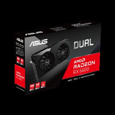 Мониторы: Видеокарта Asus Radeon RX 6600, 8 ГБ, Б/у