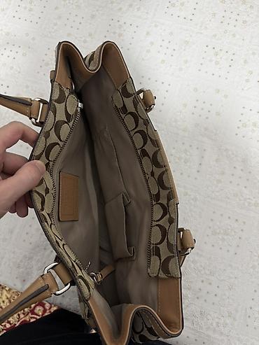pier carden: Сумка-тоут Coach Signature Canvas - Материал: плотный фирменный — 3