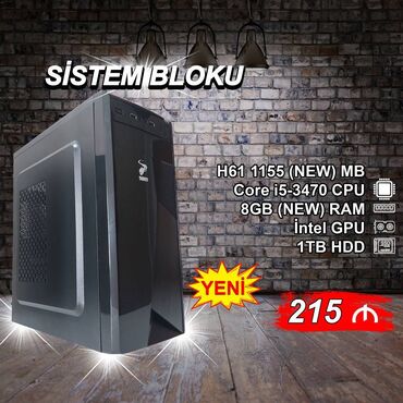 Prosessorlar: Sistem Bloku "Sarko DDR3 H61 1155 Core i5 3470” ⭐Tək Sistem Bloku –