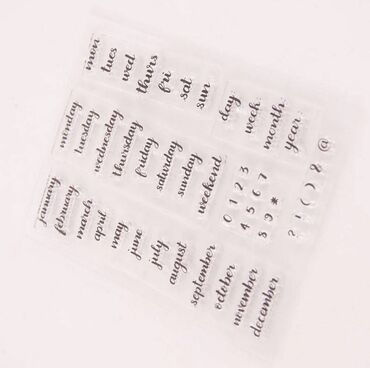 прозрачный чехол: Прозрачный штамп (печать) с вечным календарем для скрапбукинга