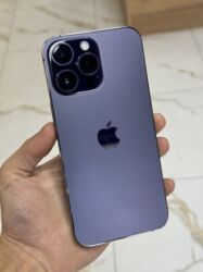 infinix hot 40 pro цена в бишкеке: IPhone 14 Pro Max, Б/у, 128 ГБ, Deep Purple, Защитное стекло, Чехол, Кабель, 83 %