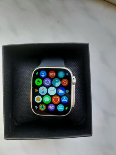 saat baki: İşlənmiş, Smart saat, Apple, Sensor ekran, rəng - Qara