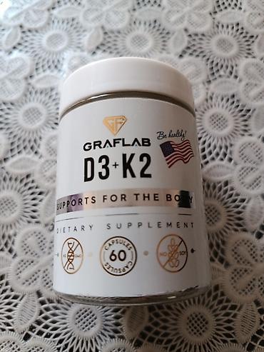 delabs d3: GRAFLAB D3 + K2 – qida əlavəsi - Tərkib: D3 vitamini və K2 vitamini — 1