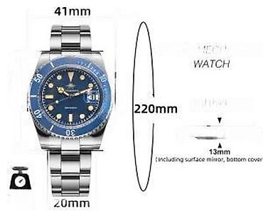 Ručni satovi: ADDIESDIVE AD2054 - 41mm - Plava - Rolex Submariner Homage ADDIESDIVE — 14