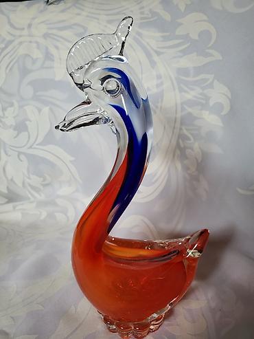 Ostali antikviteti: Murano figura rucni rad iz 70ih.god. Figura duvano staklo,bez — 10