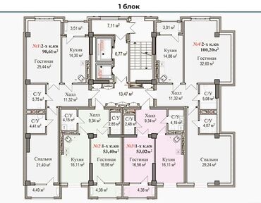 Продажа домов: 2 комнаты, 100 м², Элитка, 5 этаж, ПСО (под самоотделку)