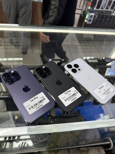 телефоны самсунги: IPhone 14 Pro, Жаңы, 256 ГБ, Deep Purple, Куту, Бөлүп төлөө менен, 90 %