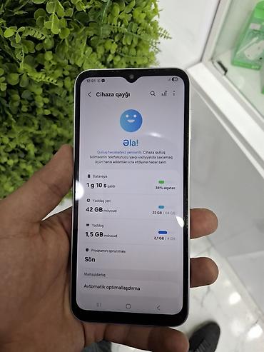 scanner: Samsung Galaxy A14, 64 GB, rəng - Gümüşü, Barmaq izi — 3