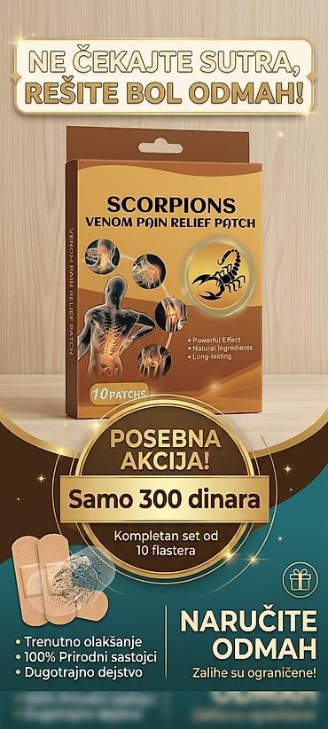 flaster za dekubitus apoteka: Scorpions Venom Pain Relief Patch – set od 10 flastera za ublažavanje — 1