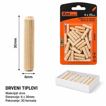KMT Drvena ekser 9368828 Opis: - Drveni tiplovi/spojnice (spine) za