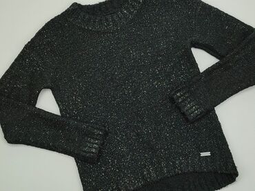 Swetry: Sweter M (EU 38), stan - Dobry, wzór - Jednolity kolor, kolor - Czarny