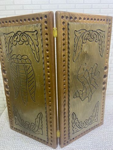 Nərdlər: Əl işləri oymalı taxta nərd-taxta dəsti - Material: tam ağac (taxta) — 7