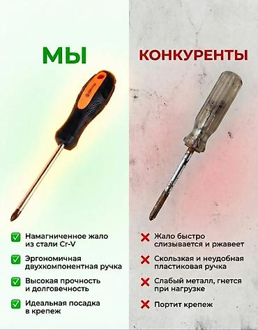 Другие комплектующие: Отвертка крестовая (для сборки пк), стержень из хромованадиевой стали — 7