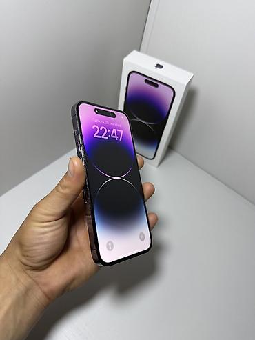 iphone xs: IPhone 14 Pro, Б/у, 256 ГБ, Deep Purple, Коробка, 75 % — 2