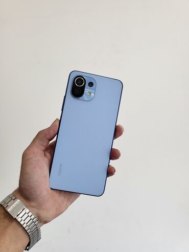 телефон fly ff177: Xiaomi Mi 11 Lite, 256 ГБ, цвет - Голубой, 
 Кнопочный, Отпечаток пальца