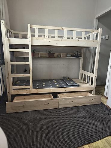 bunk bed: Двухъярусная кровать из массива сосны 🌲 Новая кровать для детей — 3