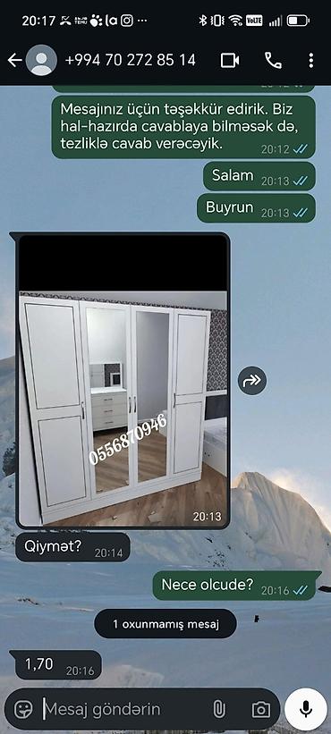 Paltar dolabları, qarderoblar: Dolap qarderop paltar dolap Məhsul: Geyim şkafları (bir neçə model) - — 15