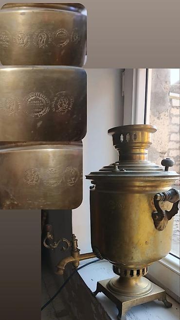 samavar qiyməti: Antik mis/bronz samovar – klassik Rus üslubu - Material: qalın — 1