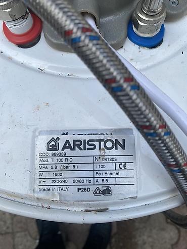 elektrik peci: Ariston 100 l, İşlənmiş, Kredit yoxdur, Ünvandan götürmə — 2