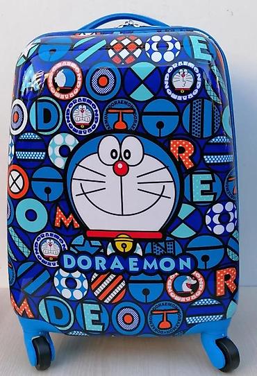 Putni koferi i torbe: Set kofera Doraemon – 2 komada - Dizajn: šareni plavi print sa likom — 9