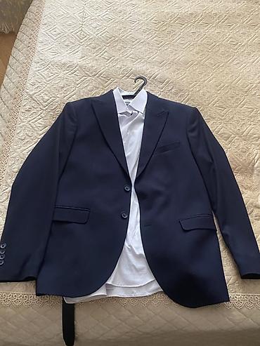 klassik kisi geyimleri: Klassik kişi pencəyi dəstir - Rəng: tünd göy (navy) - Model: 2 — 2