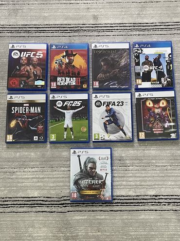 пс5 цена в бишкеке: 1.	EA Sports UFC 5 (PS5) - продан 	2.	Red Dead Redemption II (PS4)-