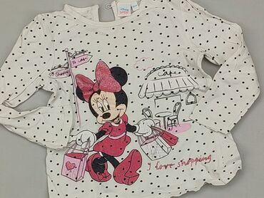 biała bluzka termiczna: Bluzka, Disney, 1.5-2 lat, 86-92 cm, stan - Zadowalający