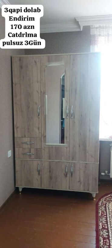 Dolablar: Yeni, Açılan, 3 qapılı Düz dolab, Dolab-asılqan, Azərbaycan — 16