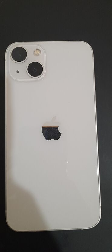 Apple iPhone: IPhone 13, Б/у, 128 ГБ, Старлайт, Зарядное устройство, Защитное стекло, Чехол, 85 % — 1