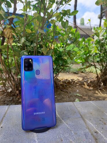 samsung 5222: Samsung Galaxy A21S, 32 ГБ, цвет - Синий, Кнопочный, Отпечаток пальца, Face ID