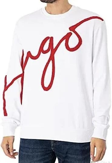 HUGO Mens Dokapi Cotton-Terry Hoodie with Oversized Logo vel. XL NOVO