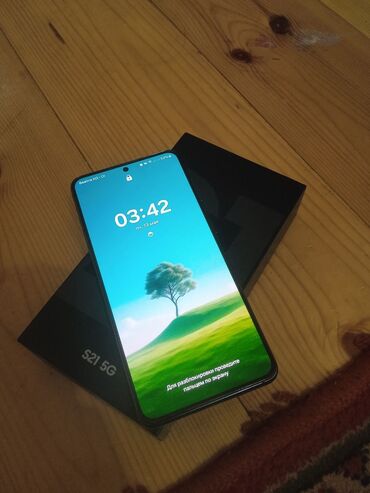 телефон samsung s21: Samsung Galaxy S21 5G, Б/у, 256 ГБ, цвет - Черный, 2 SIM