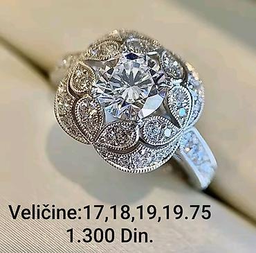 transport robe: Elegantni posrebreni prsten od hirurskog čelika sa žigom S925, sa — 1