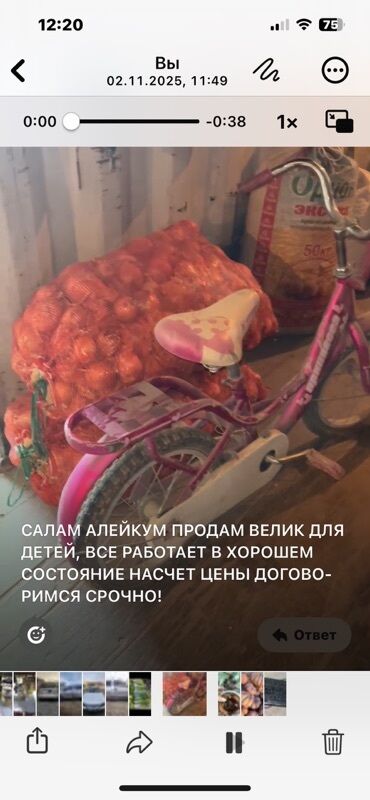 велосипед для детей размер: Балдар үчүн велосипед, 2 дөңгөлөктүү, 4 - 6 жаш, Кыз үчүн