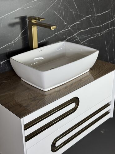 Тумбы для ванны: Тумба для ванны, Новый, С раковиной, МДФ, Бесплатная доставка, цвет - Коричневый — 20