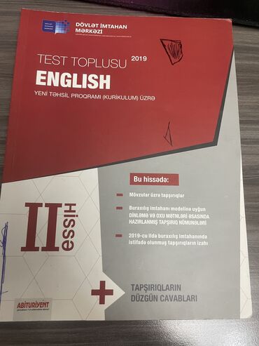 Testlər: Inglis Dili test toplusu 2ci hisse 2019. Ustu yazilidir, cavablari