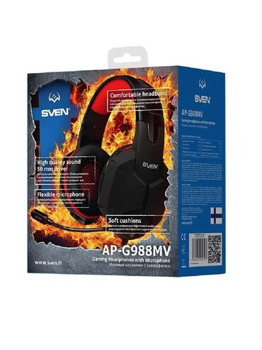 Наушники: Акция 🔥🔥🔥 игровые наушники с микрофоном sven ap-g988mv погрузитесь в