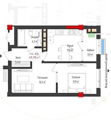 Продажа квартир: 2 комнаты, 49 м² — 2