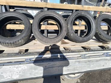 Шины: Шины 225 / 55 / R 17, Зимняя шипованная, Б/у, Комплект, Легковые, Bridgestone