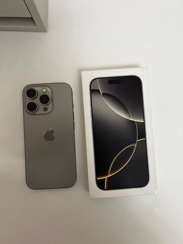 списанные айфоны: IPhone 16 Pro, Б/у, 128 ГБ, Natural Titanium, Защитное стекло, Чехол, Коробка, В рассрочку, 92 %