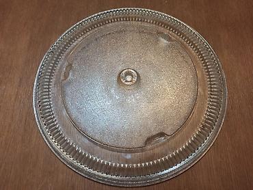 samovar cena: Velika staklena posuda - tacna za mikrotalasnu rernu. Prečnik 33cm — 3
