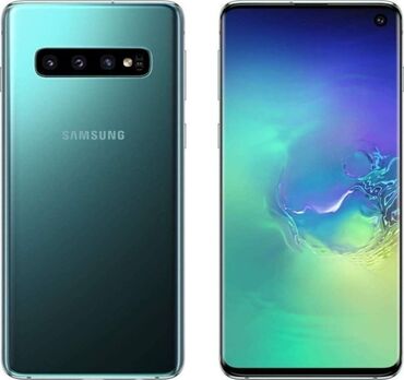 type s: Samsung Galaxy S10, Б/у, 128 ГБ, цвет - Зеленый, 1 SIM