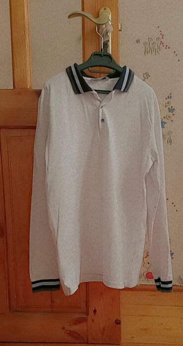 Мужское поло, Armani Exchange, M (EU 38), цвет - Белый