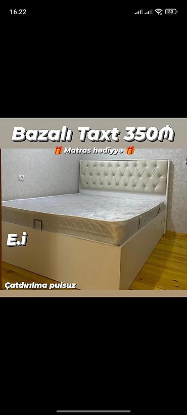 ucuz mebel instagram: Bazalı taxt – 350₼ - Düz xəttli, zərif dizaynlı başlıq: düyməli — 1