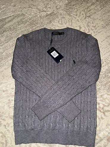 свитер: Мужской свитер, Ralph Lauren, M, цвет - Серый — 2