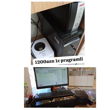 Paltaryuyan maşınlar: POS sistemi – 1C proqramlı Komplekt: - HP monitor və klaviatura -