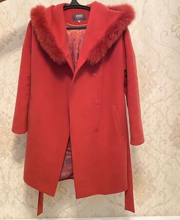 Пальто: Пальто, Зима, По колено, С капюшоном, L (EU 40)