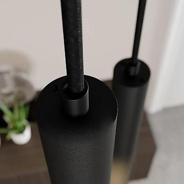 Stilski lusteri: Visilica sa tri cilindra – moderni luster - Dizajn: minimalistička — 6